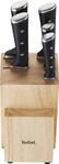 Tefal Messerblock "Ice Force, Messerblock aus Holz" 6 Stk. Eish&auml;rtung, Edelstahl