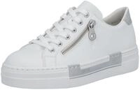Plateausneaker RIEKER, Damen, Gr. 37, wei&szlig;, Lederimitat, Schuhe Plateausneaker, mit
