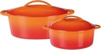 GSW Topf-Set "Orange Shadow" Set, 1x Kochtopf &Oslash; 24 cm, 1 x Br&auml;ter 32x25 cm, je mit