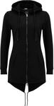 Cardigan URBAN CLASSICS "Urban Classics Damen Ladies Sweat", Damen, Gr. XL, schwarz,