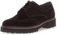 Schn&uuml;rschuh GABOR "Gabor Halbschuhe Veloursleder", Damen, Gr. 40, schwarz,