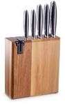 ECHTWERK Messerblock 6 Stk. K&uuml;chenmesser-Set aus Akazienholz, Inkl. Integriertem