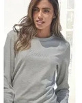 Sweatshirt BENCH. LOUNGEWEAR, Damen, Gr. 44/46, grau (hellgrau, meliert),...