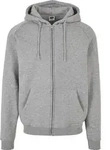 Fleecejacke URBAN CLASSICS "Urban Classics Herren Zip Hoody", Herren, Gr. 5XL, grau,