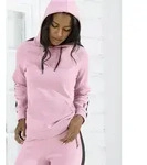 Kapuzensweatshirt BENCH. LOUNGEWEAR, Damen, Gr. 44/46, rosa (rosa, schwarz),...