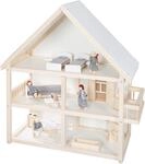 Puppenhaus ROBA, beige (natur, weiß), Puppenhäuser, KinderB:70cm H:74cm T:30cm, mit Puppenhaus ROBA, beige (natur, weiß), Puppenhäuser, KinderB:70cm H:74cm T:30cm, mit