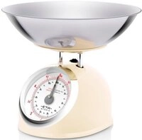 eta K&uuml;chenwaage "STORIO beige ETA577790040 Retro, analog" Ganzmetall-Design mit