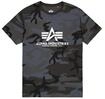 T-Shirt ALPHA INDUSTRIES "Basic T-Shirt", Herren, Gr. L, schwarz (schwarz camo),