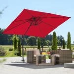 Schneider Schirme Ampelschirm "Rhodos Junior" rot, quadratisch, ohne Wegeplatten