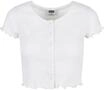 URBAN CLASSICS Kurzarmshirt "Urban Classics Damen Ladies Cropped Button Up Rib Tee" 1