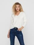 ONLY V-Ausschnitt-Pullover "ONLCAMILLA V-NECK L/S PULLOVER KNT NOOS" Materialmix,