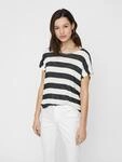 Vero Moda Kurzarmshirt "VMWIDE STRIPE SL TOP GA JRS NOOS" Viskosemischung