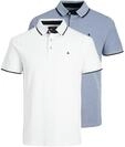 Jack & Jones Poloshirt "JJEPAULOS im Doppelpack mit Logostickerei und Komfort"