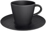 Villeroy & Boch Tasse "Kaffeetasse mit Untertasse Manufacture Rock 150 ml / &oslash; 15,4