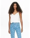 ONLY Spaghettitop "ONLDEBBIE SINGLET NOOS WVN" Kunstfaser, regular fit, Rundhals