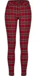 Stoffhose URBAN CLASSICS "Urban Classics Damen Ladies Skinny Tartan Pants", Damen,