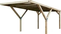 weka Einzelcarport Massivholz 276 cm braun ohne Dacheindeckung