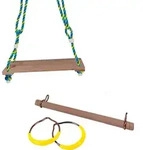 Schaukelsitz HAPPY PEOPLE "Turn-Schaukel-Set", beige (natur), Schaukelsitze,...
