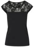 URBAN CLASSICS Kurzarmshirt "Urban Classics Damen Ladies Top Laces Tee" 1 Stk.