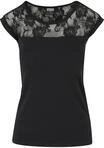 Kurzarmshirt URBAN CLASSICS "Urban Classics Damen Ladies Top Laces Tee", Damen, Gr.
