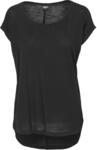 Kurzarmshirt URBAN CLASSICS "Urban Classics Damen Ladies Long Back Shaped Slub Tee",