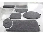 Badematte BRUNO BANANI "Lana Standard, Badvorleger, Badezimmer Teppich" Gr. 1, grau