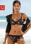 B&uuml;gel-Bikini LASCANA, Damen, Gr. 46, Cup D, schwarz (schwarz, bedruckt),...