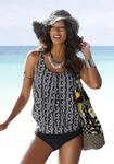LASCANA Oversize-Tankini bauchbedeckende Oversize-Form, bis D-Cup geeignet