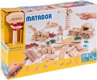 Holzbaukasten MATADOR "Matador Explorer E318", braun (bunt), Spielbausteine, Kinder,