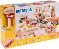 Holzbaukasten MATADOR "Matador Maker M108", braun (bunt), Spielbausteine, Kinder,