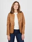 Lederjacke JCC "Lida", Damen, Gr. 38, braun (cognac), Obermaterial: 100% Lammnappa;