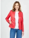 Lederjacke JCC "Lida", Damen, Gr. 40, rot, Obermaterial: 100% Lammnappa; Futter: 100%