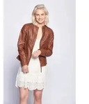 Lederjacke MAZE "Water", Damen, Gr. XL, braun (cognac), Obermaterial: 100%...