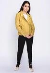 Lederjacke MAZE "Romie", Damen, Gr. XL, gelb (curry), Obermaterial: 100% Lammleder.