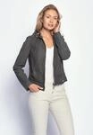 Lederjacke MAZE "Donie", Damen, Gr. S, grau (anthrazit), Obermaterial: 100%