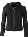 Lederjacke MAZE "Donie", Damen, Gr. L, schwarz, Obermaterial: 100% Lammleder.