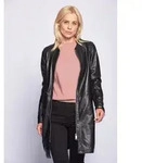 Ledermantel MAZE "4202040", Damen, Gr. XL, schwarz, Obermaterial: 100% Lammleder.