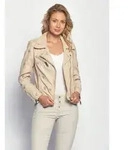 Lederjacke MAZE "Blackridge", Damen, Gr. M, beige (cream), Obermaterial: 100%