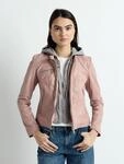 Lederjacke MAZE "Mico", Damen, Gr. L, braun (old rose), Obermaterial: 100% Lammleder.