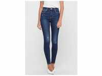 High-waist-Jeans ONLY "ONLMILA" Gr. 28, Länge 34, blau (dunkelblau) Damen Jeans