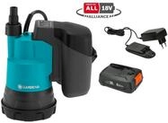 GARDENA Klarwasserpumpe "2000/2 18V P4A Ready-To-Use Set" inkl. Akku und Ladeger&auml;t