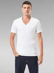 T-Shirt G-STAR "Basic V-Neck T-Shirt 2-Pack", Herren, Gr. XS, wei&szlig;, Obermaterial: