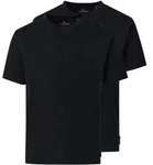 T-Shirt CASAMODA "CASAMODA T-Shirt Doppelpack uni", Herren, Gr. 4XL, schwarz,...