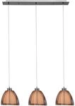 BRILLIANT Pendelleuchte "Relax", braun (bronze, chrom), 3, H: 121cm, 1 Stk.,