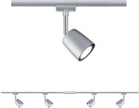 PAULMANN Schienensystem-Leuchten "URail Set Cover Chrom matt GU11 max. 4x10W", silber