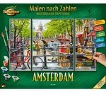 Malen nach Zahlen SCHIPPER "Meisterklasse Triptychon - Amsterdam", bunt, Malvorlagen,