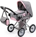 Kombi-Puppenwagen BAYER "City Star, grau/rosa", grau (grau, rosa), Puppenwagen,