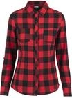 Langarmhemd URBAN CLASSICS "Urban Classics Damen Ladies Turnup Checked Flanell
