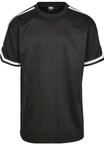 Netzshirt URBAN CLASSICS "Urban Classics Herren Oversized Stripes Mesh Tee", Herren,