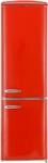 exquisit K&uuml;hl-/Gefrierkombination "RKGC250-70-H-160E rot" 181 cm hoch 55 cm breit